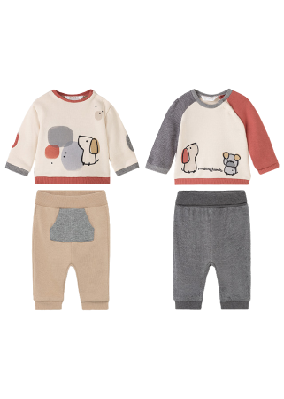 Haine  Incaltaminte Accesorii - Set 4 piese - Bluza si pantaloni lungi - Mayoral  6-9 luni