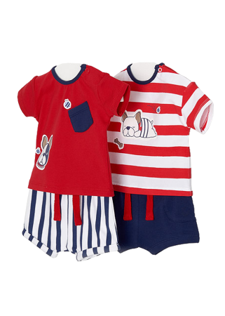 Haine  Incaltaminte Accesorii - Set 4 piese - Tricou si pantaloni scurti ECOFRIENDS - Mayoral  6-9 luni