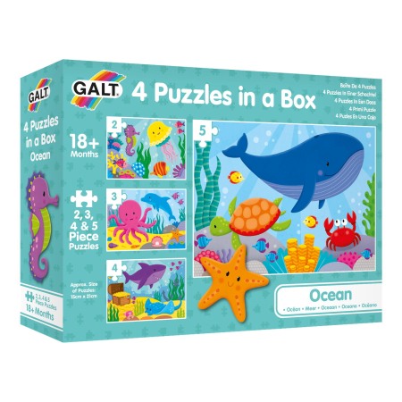 Puzzle - Set 4 puzzle-uri  - Oceanul vesel (2,3,4,5 piese)