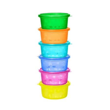 Tacamuri vesela recipiente - Set 6 boluri cu capac pentru alimente 0+ Nip 37063