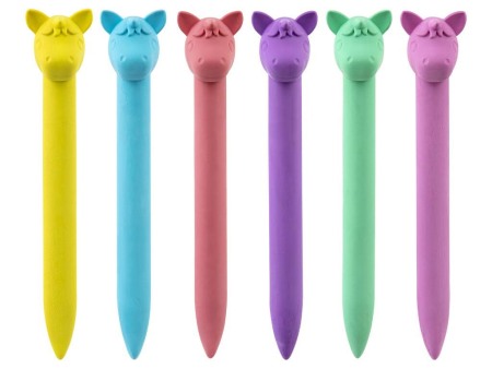 Desen si pictura - Set 6 creioane de plastic  - Unicorni