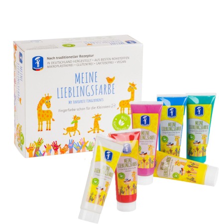 Gradinita si Scoala - Set 6 tuburi vopsea pictura cu degetele - Basic