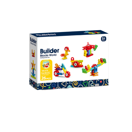 Jucarii pentru constructii - Set de constructie STEAM - Fun Blocks (26 piese)