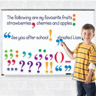 Jocuri educative pentru gradinite si scoli - Set magnetic - Semne de punctuatie