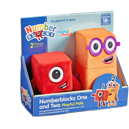 Jucarii plus pentru bebe - Set mascote din plus Numberblocks - Unu & Doi