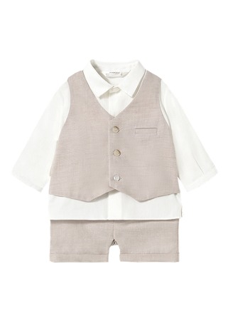Haine - Set pantaloni scurti si camasa cu vesta - Mayoral  18 luni