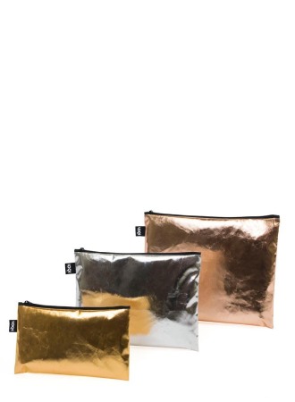 Accesorii calatorie - Set portfard - Metallic Gold / Silver / Rose Gold