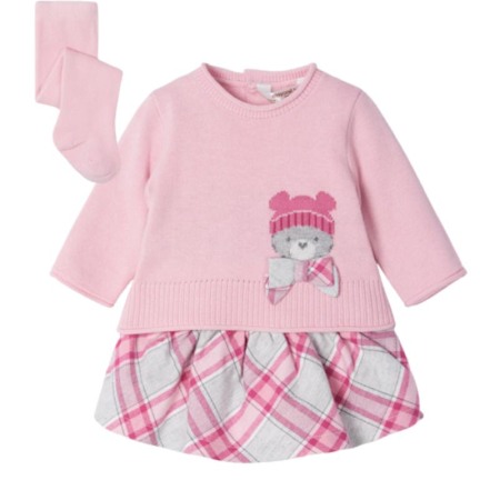 Rochii - Set Roz 3 piese pentru nou-nascut ECOFRIENDS - Mayoral 2-4 luni