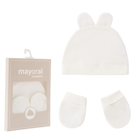 Caciuli Palarii Sepci - Set  Roz caciula si manusi Better Cotton bebe - Mayoral 3 lui (62 cm)