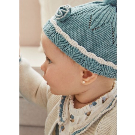 Caciuli Palarii Sepci - Set Roz Piersica caciula si manusi pentru nou-nascut ECOFRIENDS- Mayoral   18 luni