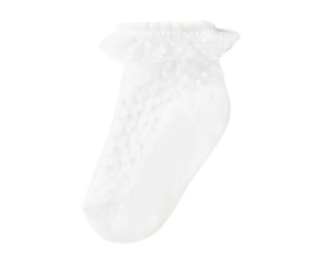 Sosete Dresuri - Sosete elegante plumeti  - Alb - Mayoral  12 luni