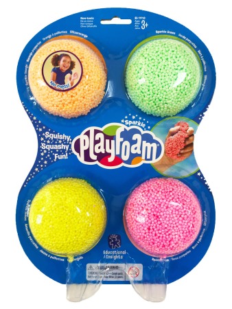 Educatie Gradinita Scoala - Spuma de modelat cu sclipici Playfoam™ - set 4 culori