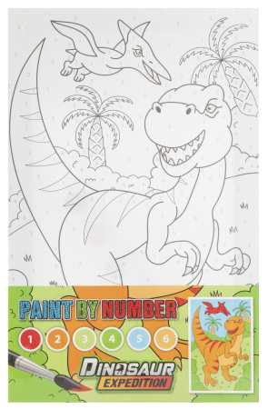 Alte activitati de creatie sau artistice - Tablou pictez pe numere - Dinozaur