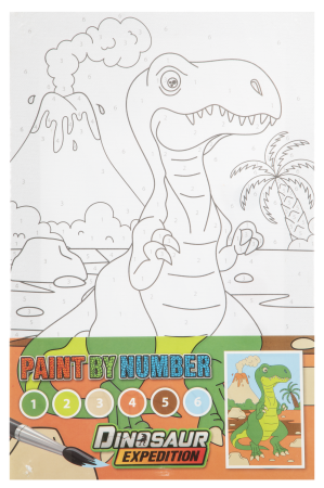 Alte activitati de creatie sau artistice - Tablou pictez pe numere - Dinozaur vesel