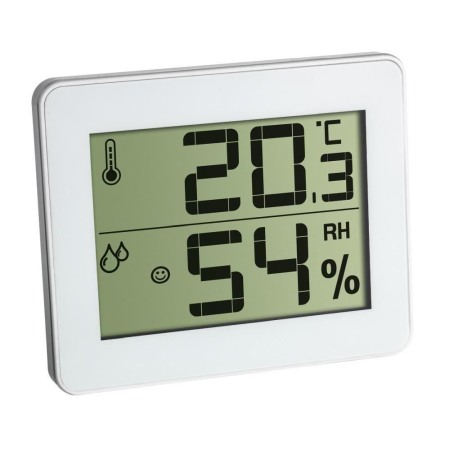 Higrometre - Termometru si Higrometru digital de camera extra-plat alb TFA 30.5027.02
