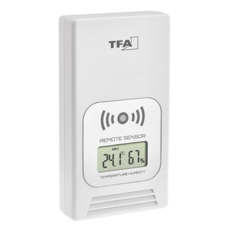 Statii meteo - Transmitator wireless digital pentru temperatura si umiditate, afisaj LCD, alb, TFA 30.3241.02
