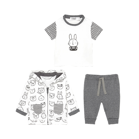 Haine  Incaltaminte Accesorii - Trening 3 piese - Iepurasi, gri - Mayoral 12 luni