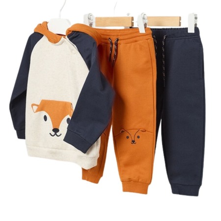 Haine  Incaltaminte Accesorii - Trening 3 piese Vulpe - Hanorac + 2 Pantaloni lungi - Mayoral 36 luni (98 cm)