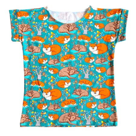 Tricouri - Tricou cu maneca scurta - Vulpi si cerbi in padure
