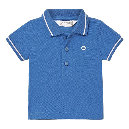 Tricouri - Tricou polo clasic cu maneca scurta - Albastru/Alb - Mayoral 18 luni