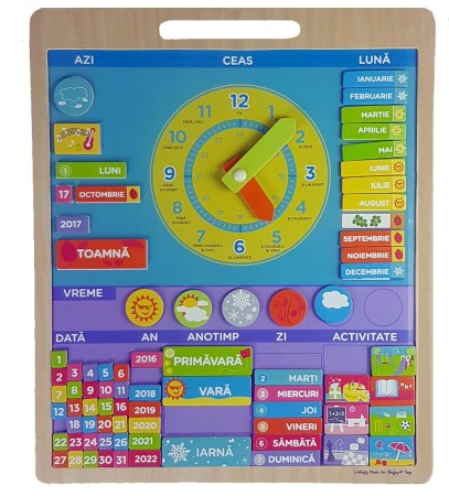 Jucarii Jocuri Activitati - Vremea - Calendar magnetic in limba romana