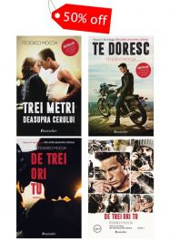 Romane de dragoste - Pachet de 4 cărți "Trei metri deasupra cerului" de Federico Moccia (+Carte Cadou Surpriză)
