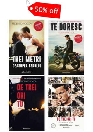 Literatura Artistică - Pachet de 4 cărți "Trei metri deasupra cerului" de Federico Moccia (Precomandă)