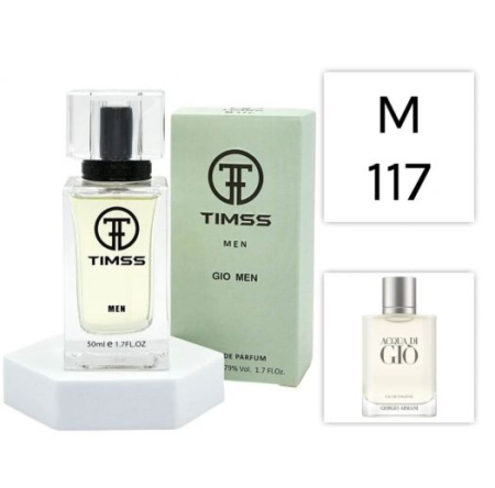 Parfumuri - Parfum TIMSS M 117 Gio Men (50 ml) - Inspirat de Acqua di Giò Parfum Giorgio Armani