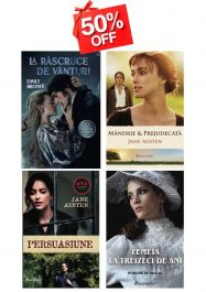 Cărți Clasice - Set Top 4 Romane Clasice: "La răscruce de vânturi", "Persuasiune", "Mândrie și Prejudecată" și "Femeia la 30 de ani" (+ Carte Cadou Surpriză)