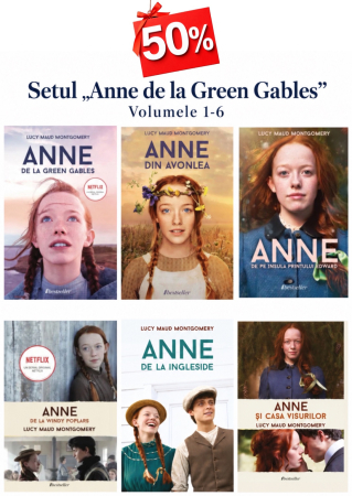 Literatura Artistică - Set de 6 cărți Anne de la Green Gables de Lucy Maud Montgomery, volumele 1-6 în limba română