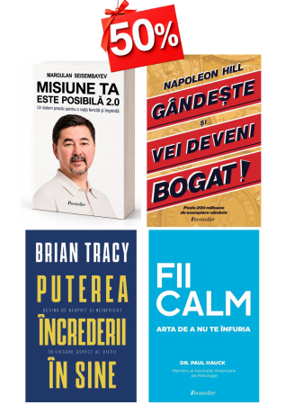 Setul Top 4 Cărți de Dezvoltare Personală  (+ Carte Cadou Surpriză)