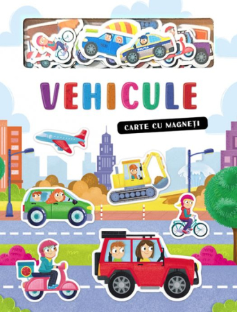 Cărți cu Activități - Vehicule - Carte cu magneți Joacă interactivă • Piese magnetice
