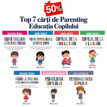 Set Top 7 cărți de Parenting – Educația Copilului, cu șapte volume Bestseller
