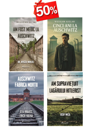 Biografii și Memorii - Setul Top 4 cărți Auschwitz (+ Carte Cadou Surpriză)