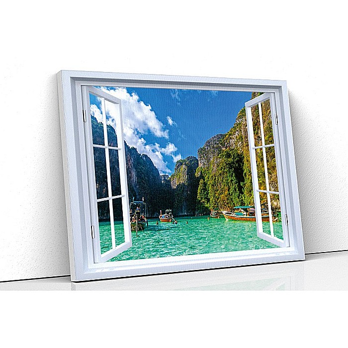Tablou canvas fereastra insula Phi Phi [1]