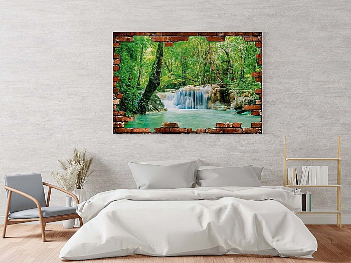 Sticker perete 3D cascada jungla thailanda [2]