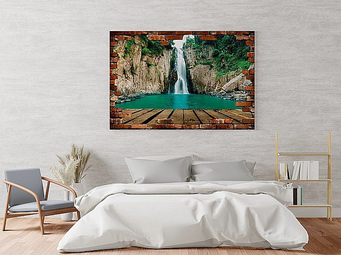 Sticker perete 3D cascada ponton [3]