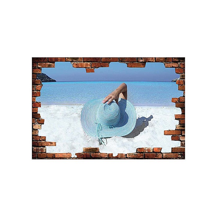 Sticker perete 3D vedere la mare plaja [1]