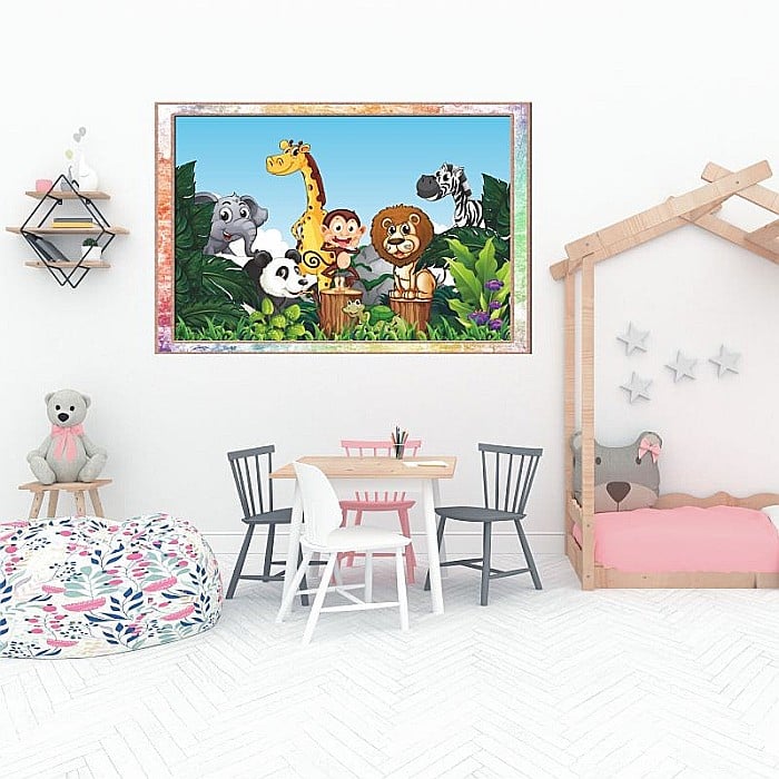 Sticker perete copii animalute jungla [2]