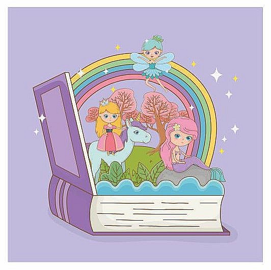 Sticker perete copii cartea curcubeu [1]
