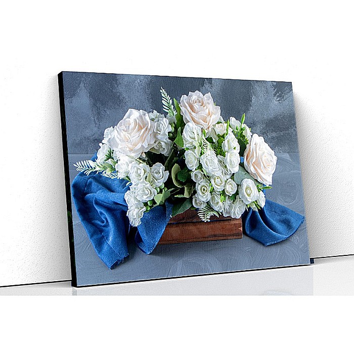 Tablou canvas buchet trandafiri albi [1]