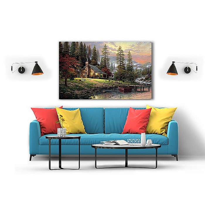 Tablou canvas casuta din padure [2]