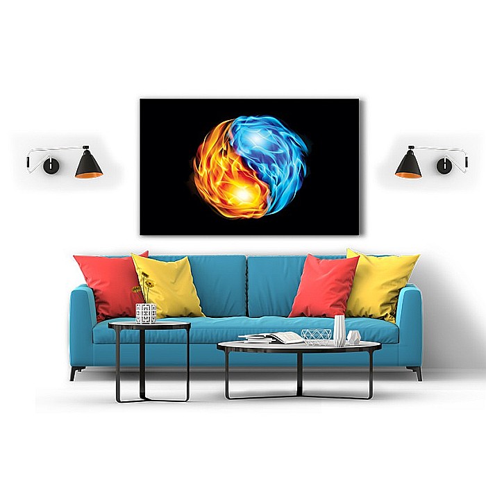 Tablou canvas colorful yin yang [3]