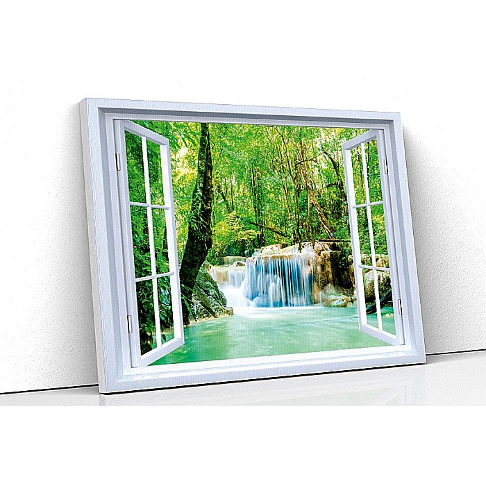 Tablou canvas fereastra cascada Erawan [1]