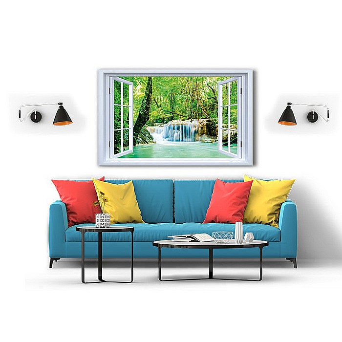 Tablou canvas fereastra cascada Erawan [2]