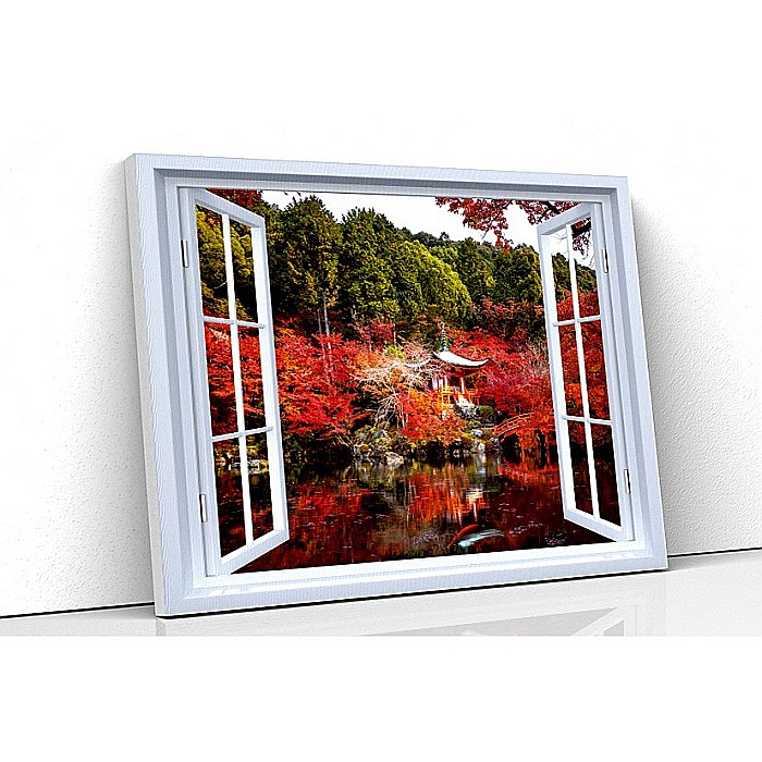 Tablou canvas fereastra templu Daigoji [1]