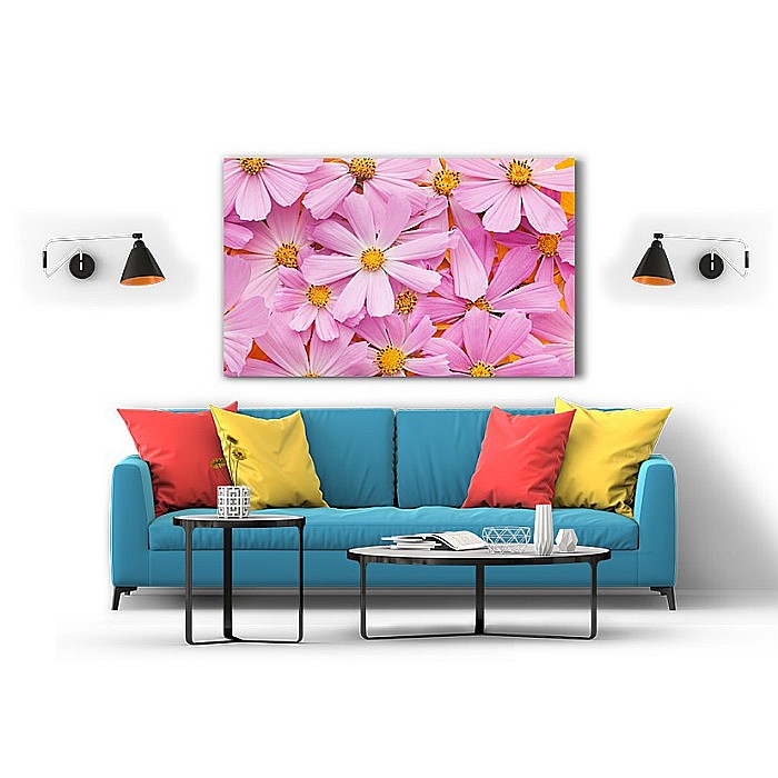 Tablou canvas flori roz [2]