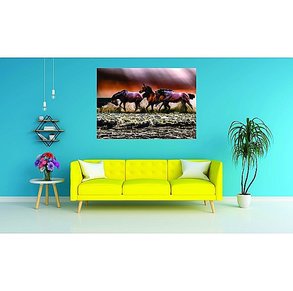 Tablou canvas horses by the sea [3]