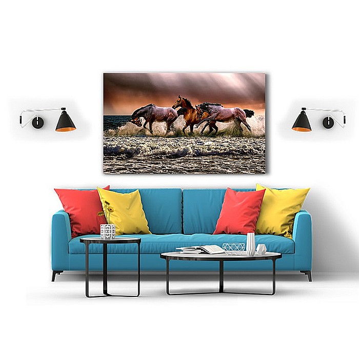 Tablou canvas horses by the sea [2]