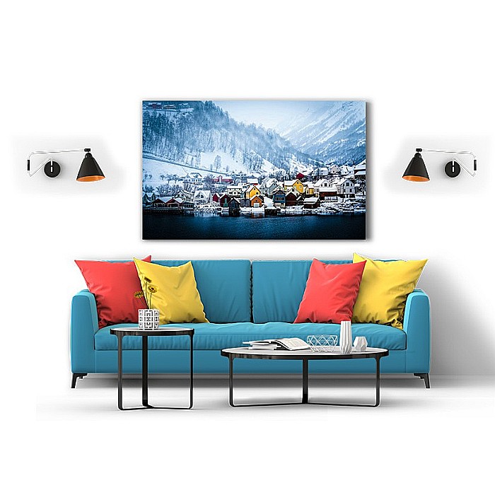 Tablou canvas nordic village winter [2]